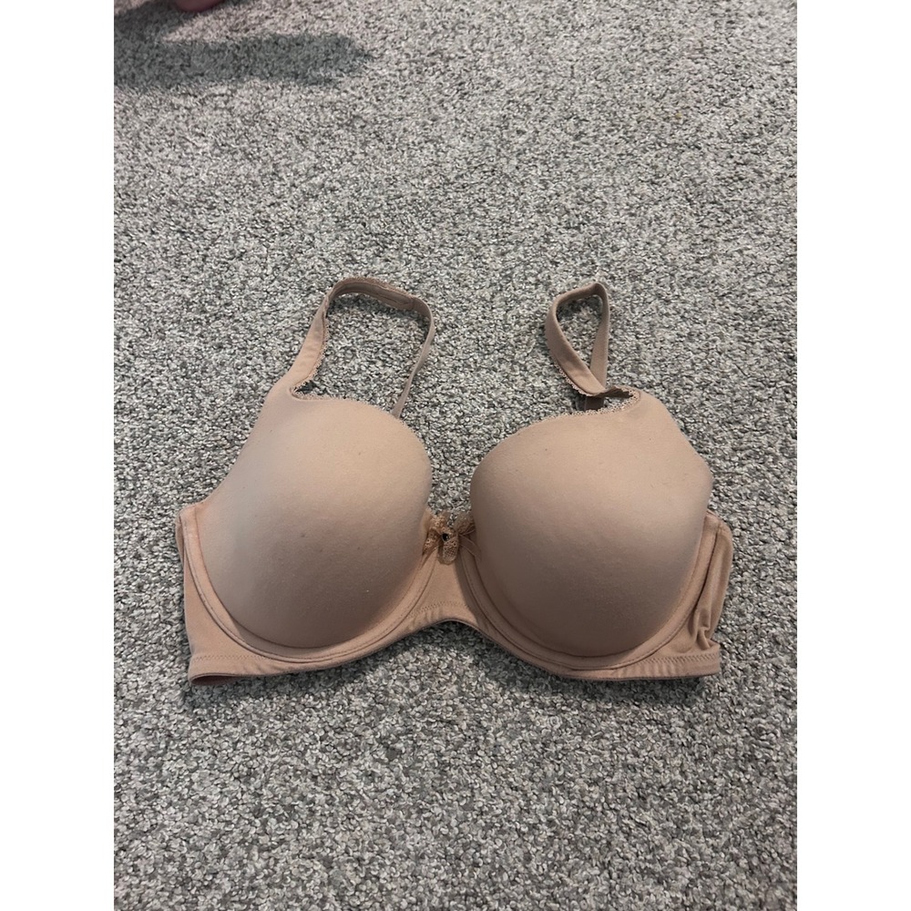 Victorias Secret Body‎ by Victoria Lined Demi Bra Nude Beige 36D Underwire Lace